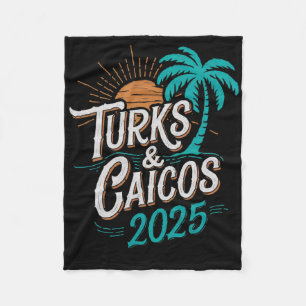 Turks Caicoseilanden 2025 Vakantie Souvenirs - Uni Fleece Deken