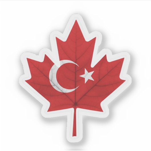 Turks-Canadees Sticker (Voorkant)