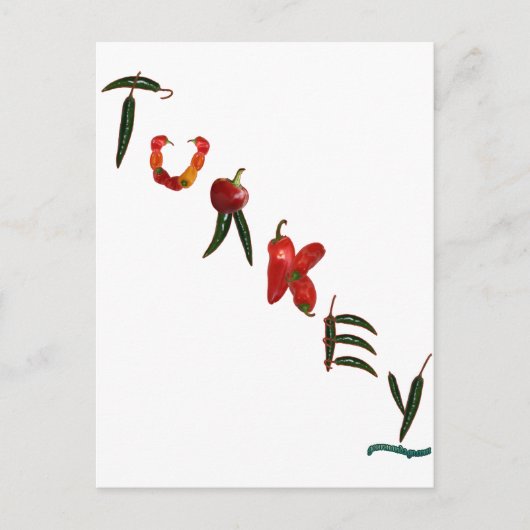 Turks Chili Peppers Briefkaart (Voorkant)