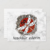 Turks - dank u briefkaart (Voorkant / Achterkant)