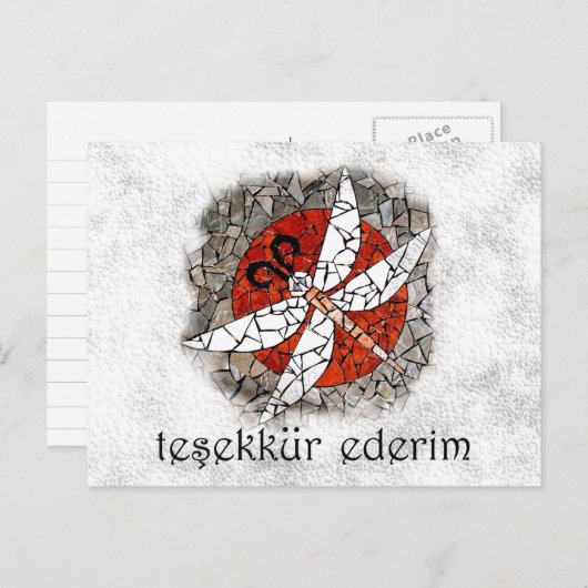 Turks - dank u briefkaart (Voorkant / Achterkant)