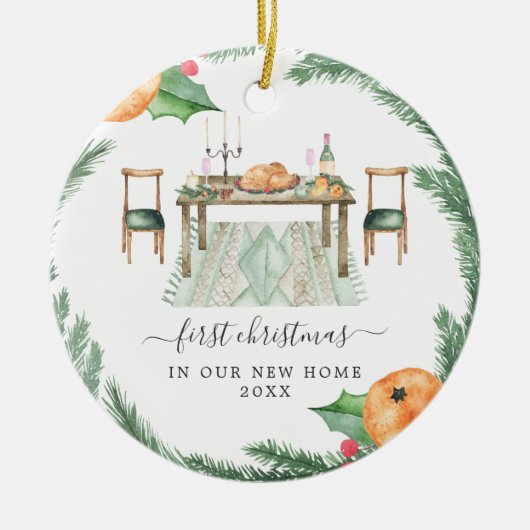 Turks diner | Eerste Kerstdag Nieuw startpunt Keramisch Ornament (Voorkant)