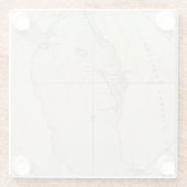 Turks-eilanden Glazen Onderzetter (Achterkant)