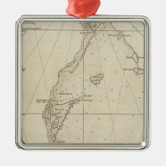 Turks-eilanden Metalen Ornament (Voorkant)