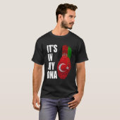 turks en afghanistan mix erfgoed dna vlag t-shirt (Voorkant volledig)