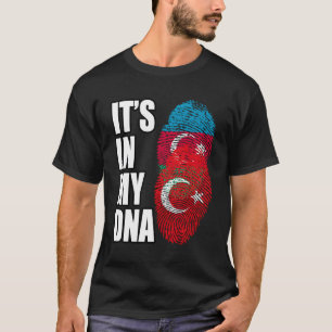 Turks en Azerbeidzjaans mix erfgoed DNA vlag T-shirt
