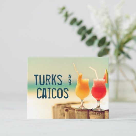 Turks- en Caicococktails Briefkaart (Staand voorkant)