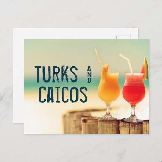 Turks- en Caicococktails Briefkaart (Voorkant / Achterkant)