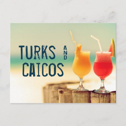 Turks- en Caicococktails Briefkaart (Voorkant)