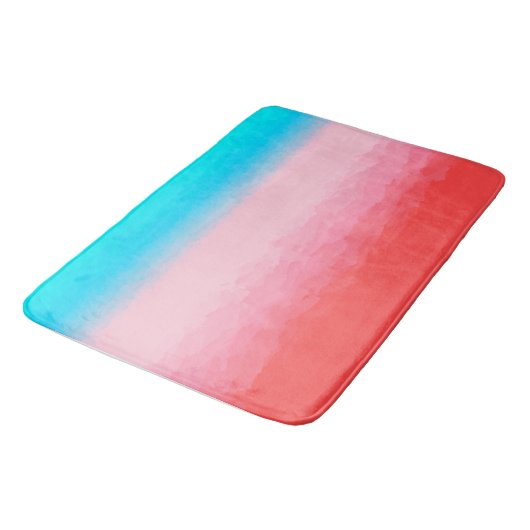 Turks en Caicos Blauw en Koraal Ombre Badmat (Gekanteld)