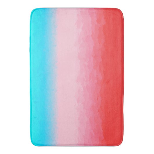 Turks en Caicos Blauw en Koraal Ombre Badmat (Voorkant Verticaal)