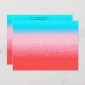 Turks en Caicos Blauw en Koraal Ombre Briefkaart (Voorkant / Achterkant)