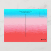 Turks en Caicos Blauw en Koraal Ombre Briefkaart (Achterkant)