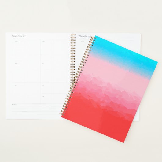 Turks en Caicos Blauw en Koraal Ombre Planner (Display)