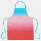 Turks en Caicos Blauw en Koraal Ombre Schort (Voorkant)