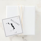 Turks en Caicos Bruiloft Welkomsttas Gift Label (In situ)