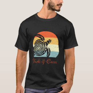 Turks en Caicos Caribische Zee Schildpad Vakantie T-shirt