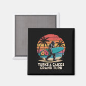 Turks en Caicos Grand Turk Magneet (Voorkant / Achterkant)
