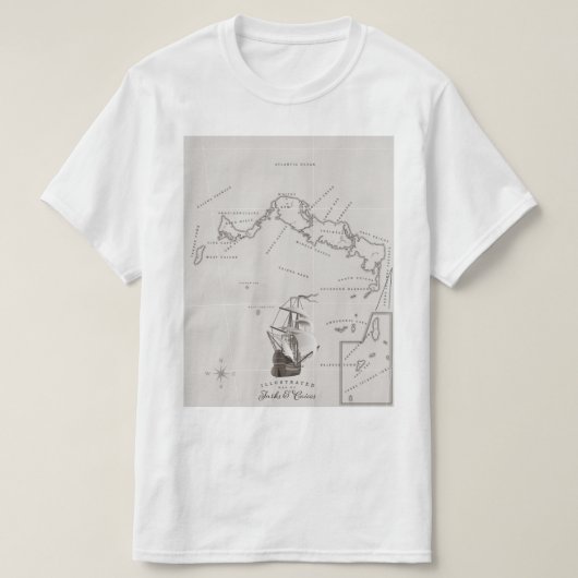 Turks en Caicos Kaart T-shirt (Design voorkant)