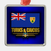 Turks en Caicos Pride Metalen Ornament (Voorkant)