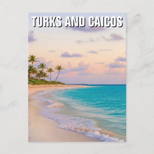 Turks en Caicos Reizen Briefkaart (Voorkant)