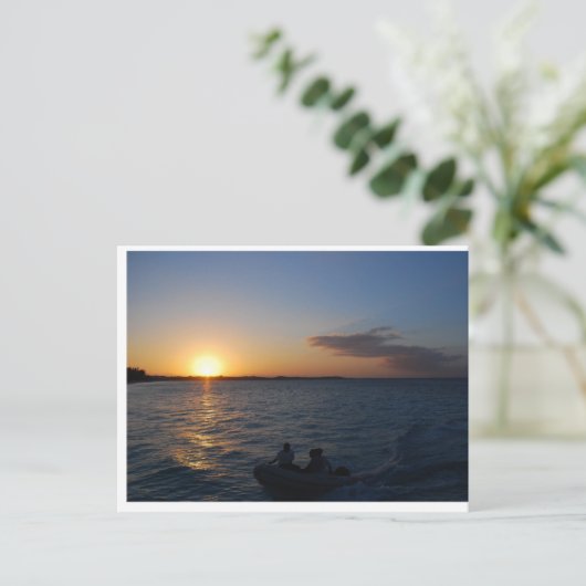 Turks en Caicos Sunset Briefkaart (Staand voorkant)