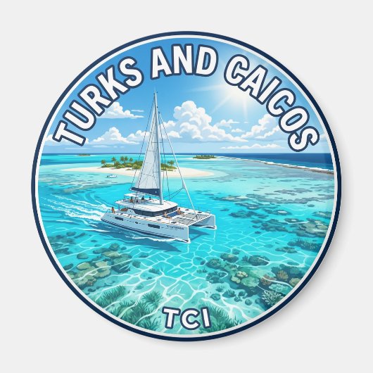 Turks en Caicos Turks en Caicos Magneet (Voorkant)