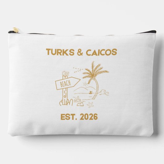 Turks en Caicos Vintage Strand Grote Tas (Voorkant)