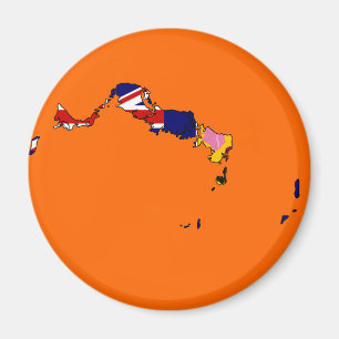 Turks en Caicos vlag kaart Magneet