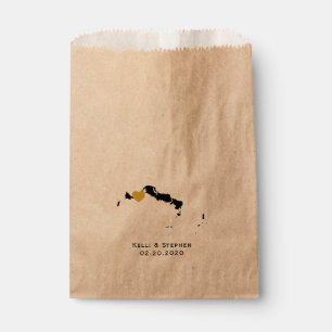 Turks en Caicos Wedding Favor Bags, Treat Bags Bedankzakje