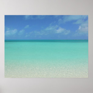 TURKS EN CAICOS ZEEGEZICHT/ZEE ZAND EN HEMEL POSTER