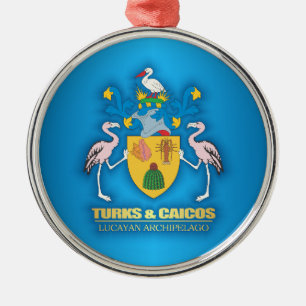 Turks- en Caicosac-suiker Metalen Ornament