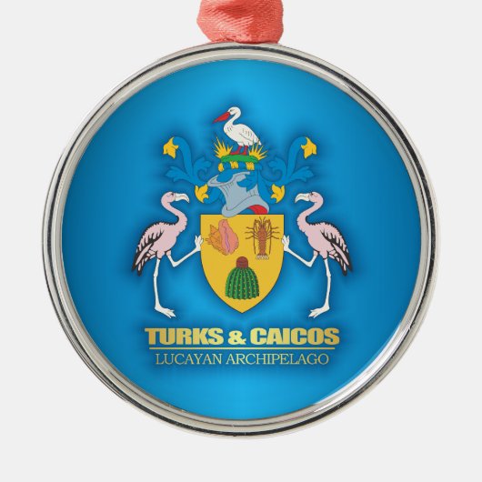 Turks- en Caicosac-suiker Metalen Ornament (Voorkant)