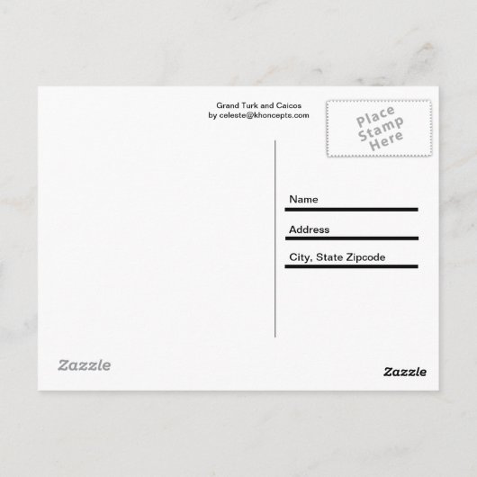 Turks- en Caicoseilanden Briefkaart (Achterkant)