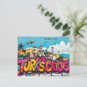 Turks- en Caicoseilanden Britse graffiti Briefkaar Briefkaart (Staand voorkant)
