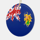 Turks- en Caicoseilanden Gnarly Flag Keramisch Ornament (Links)