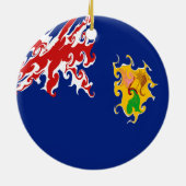 Turks- en Caicoseilanden Gnarly Flag Keramisch Ornament (Achterkant)