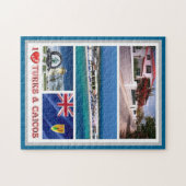 Turks- en Caicoseilanden - I Love - Legpuzzel (Horizontaal)