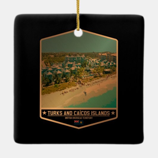 Turks- en Caicoseilanden Keramisch Ornament (Achterkant)