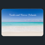 Turks- en Caicoseilanden Magneet<br><div class="desc">Prachtige witte zandstranden en blauwe hemel op de Turks- en Caicoseilanden.</div>