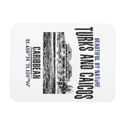 Turks- en Caicoseilanden Magneet (Horizontaal)