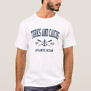Turks- en Caicoseilanden  marinebasis gekruist Oar T-shirt