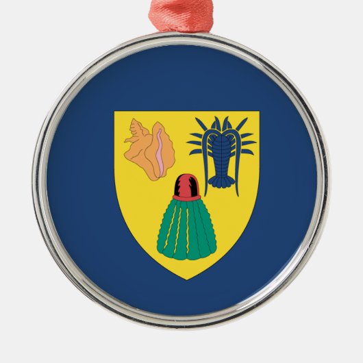 Turks- en Caicoseilanden Metalen Ornament (Voorkant)