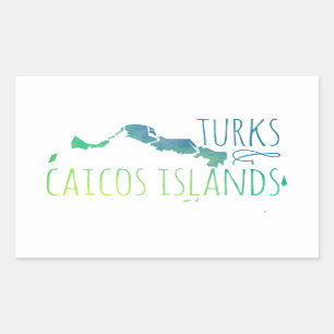 Turks- en Caicoseilanden Rechthoekige Sticker