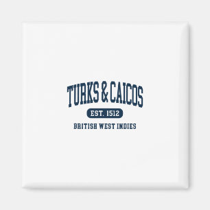 Turks- en Caicoseilanden Retro Preppy Throwck Souv Magneet