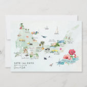 Turks- en Caicoseilanden | Routekaart bestemming b Save The Date (Voorkant)