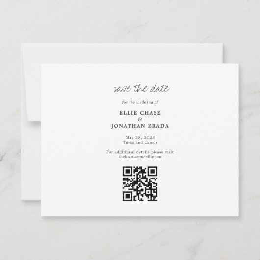 Turks- en Caicoseilanden | Routekaart bestemming b Save The Date (Achterkant)