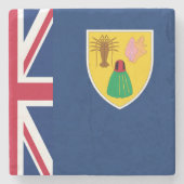 Turks- en Caicoseilanden Stenen Onderzetter (Voorkant)