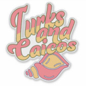 Turks- en Caicoseilanden Sticker (Voorkant)