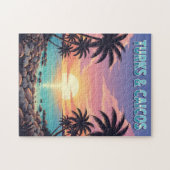 Turks- en Caicoseilanden tropische zonsondergang Legpuzzel (Horizontaal)